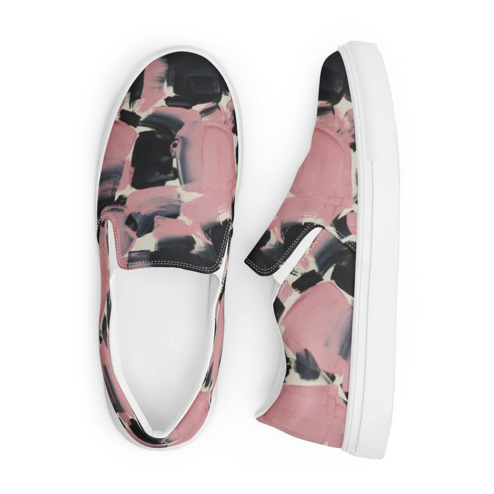 Blush Noir on Men's Slip-On Canvas Shoes — Front