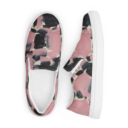 Blush Noir on a Men's Slip-On Canvas Shoes