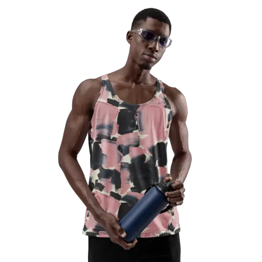 Blush Noir on a Men's Tank Top