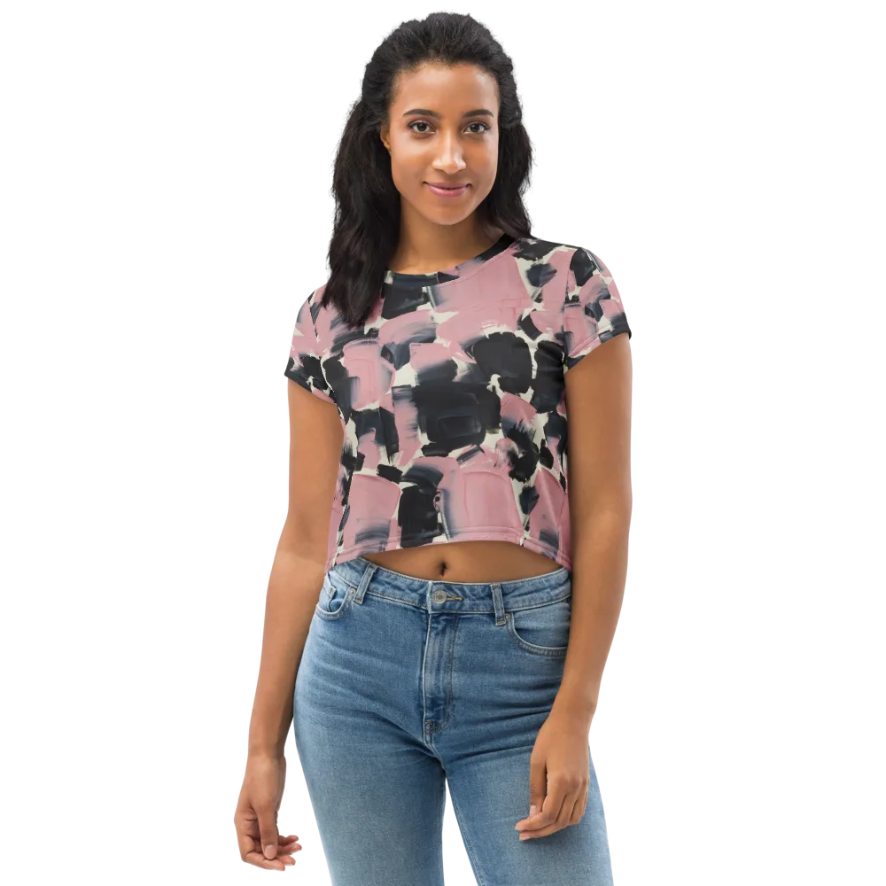 Blush Noir on Crop Tee — Front