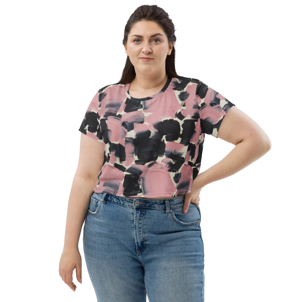 Blush Noir on Crop Tee — Front