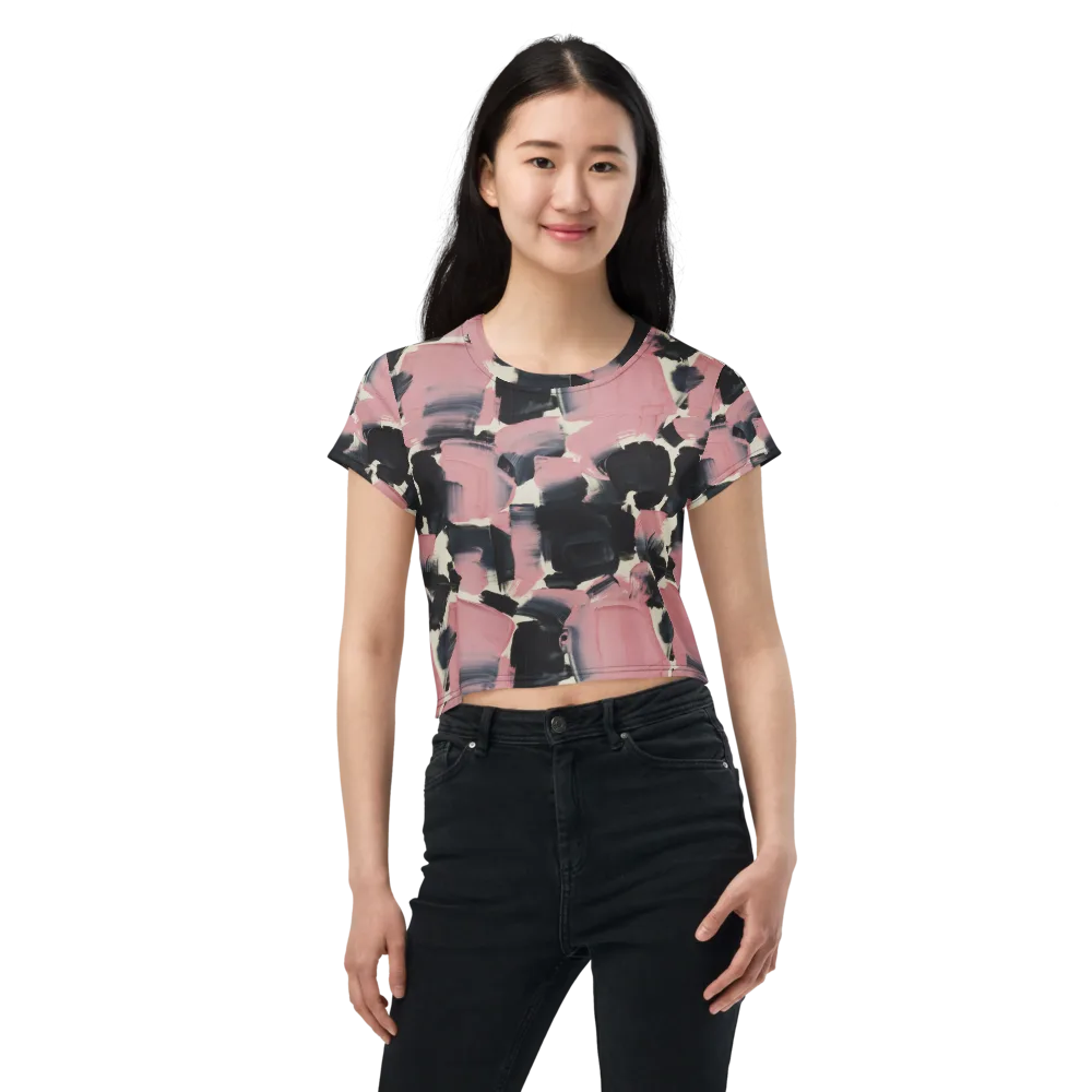 Blush Noir on Crop Tee — Front