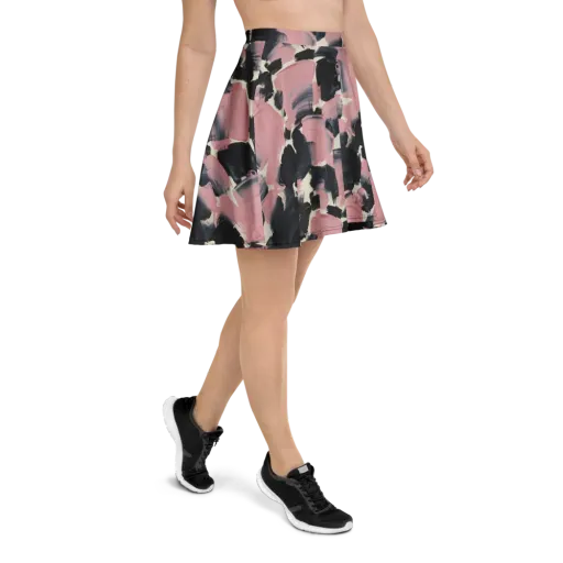 Blush Noir on a Skater Skirt