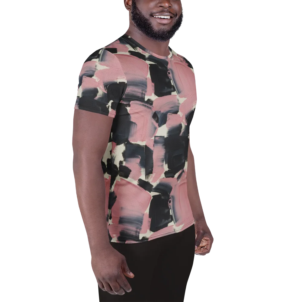 Blush Noir on Men's Athletic T-Shirt — Right