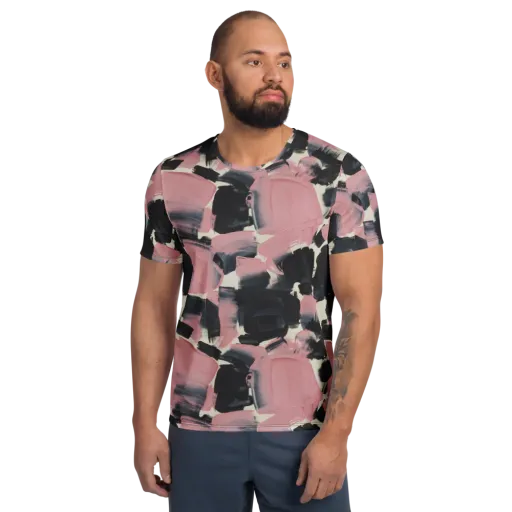 Blush Noir on a Men's Athletic T-Shirt