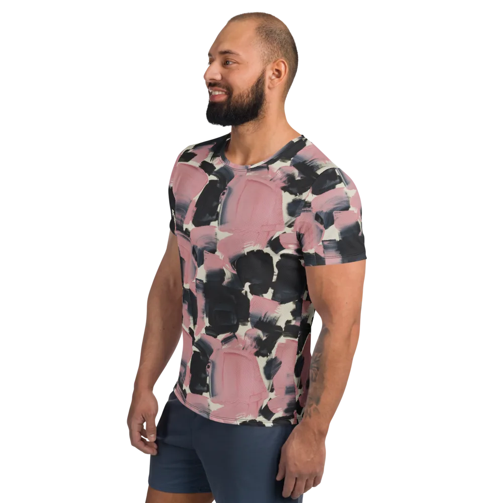 Blush Noir on Men's Athletic T-Shirt — Left