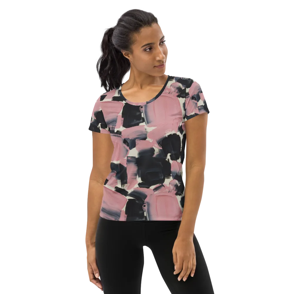 Blush Noir on Women's Athletic T-Shirt — Front