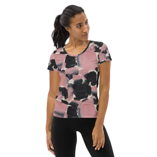 Blush Noir on a Women's Athletic T-Shirt
