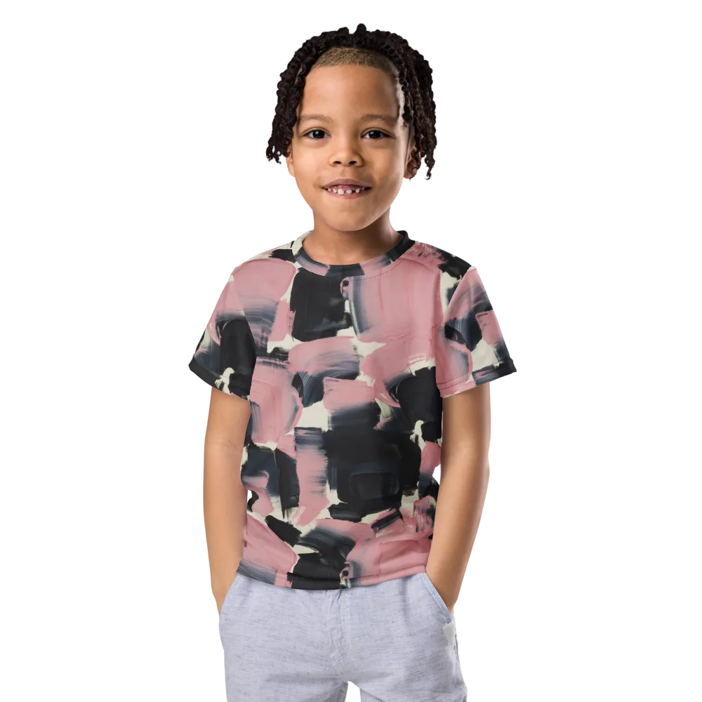 Blush Noir on Kids Crew Neck T-Shirt — Front