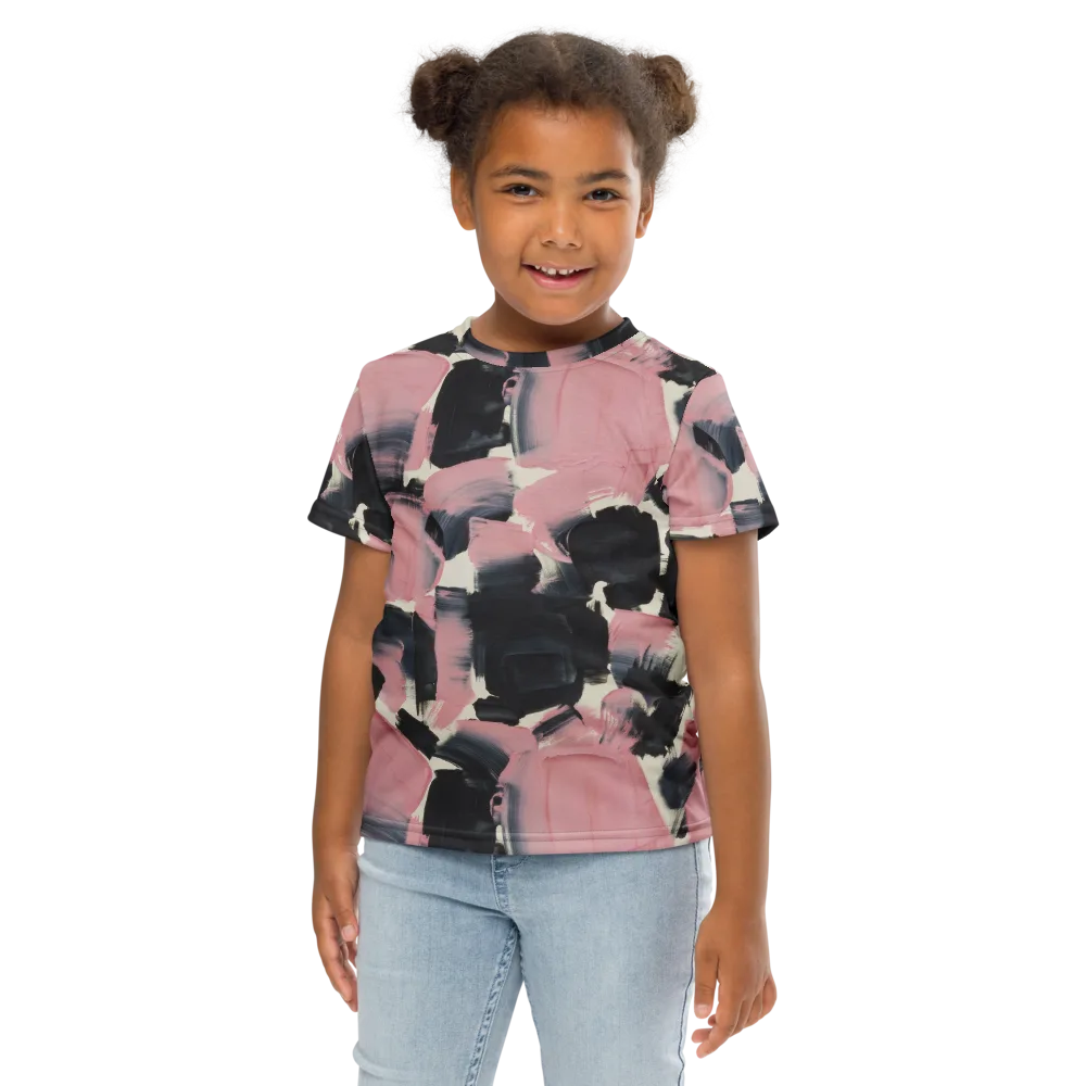 Blush Noir on Kids Crew Neck T-Shirt — Front