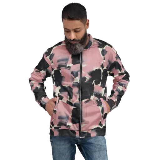 Blush Noir on a Bomber Jacket