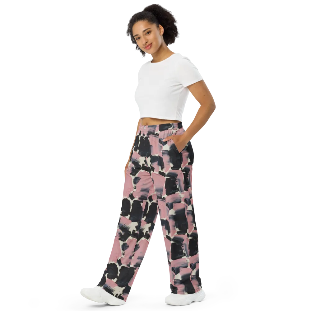 Blush Noir on Wide-Leg Pants — Left Front