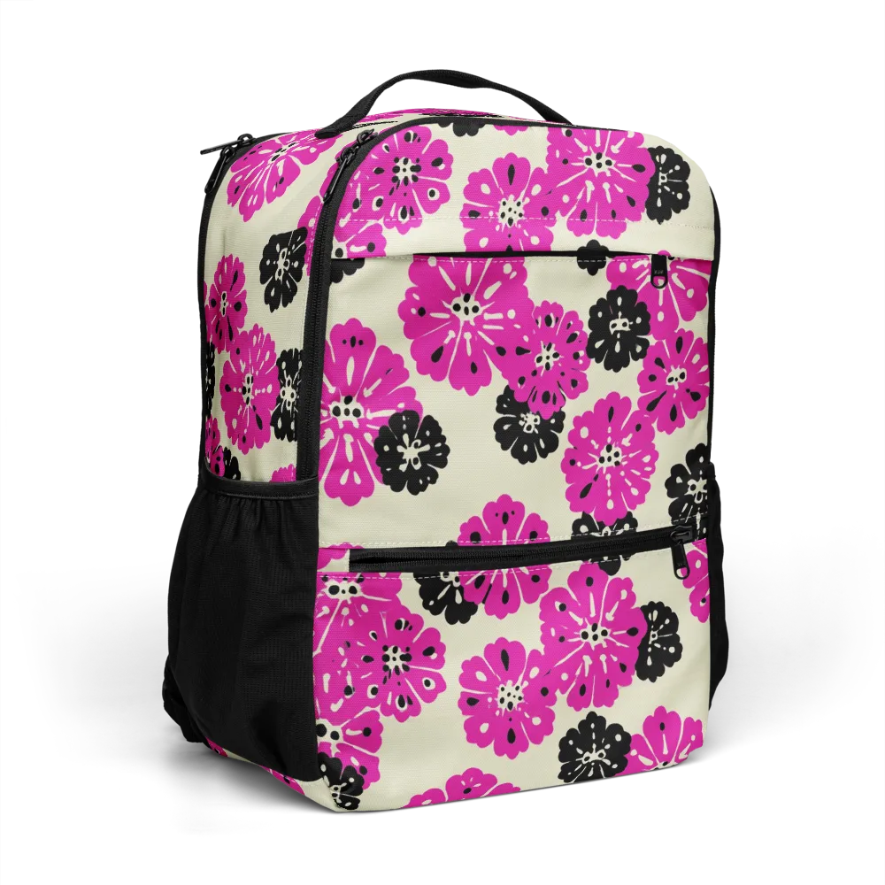 Fuchsia Static on Utility Backpack — Right Front