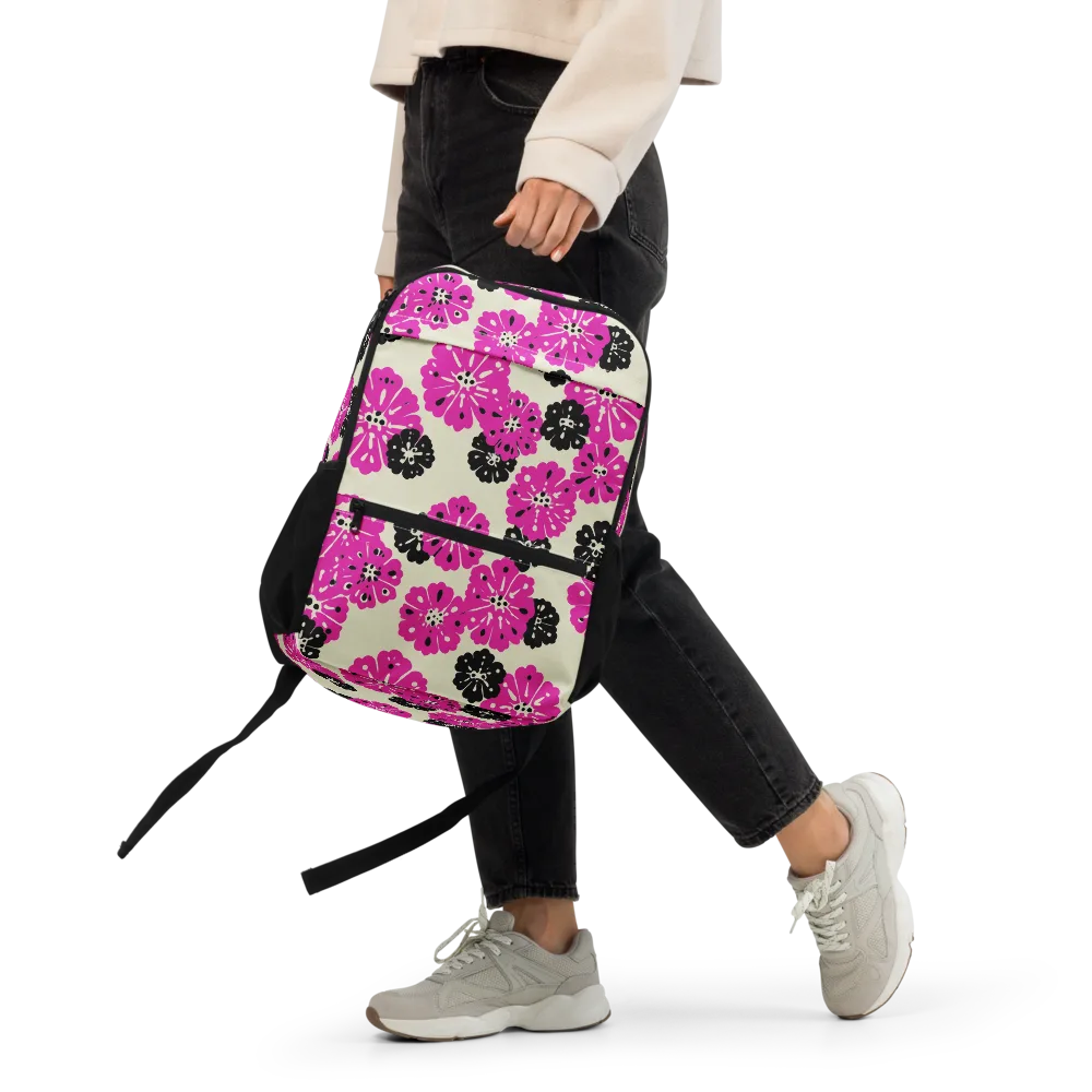 Fuchsia Static on Utility Backpack — Front