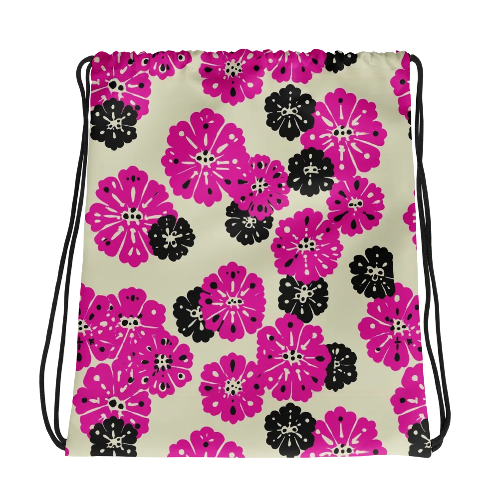Fuchsia Static on Drawstring Bag — Photo