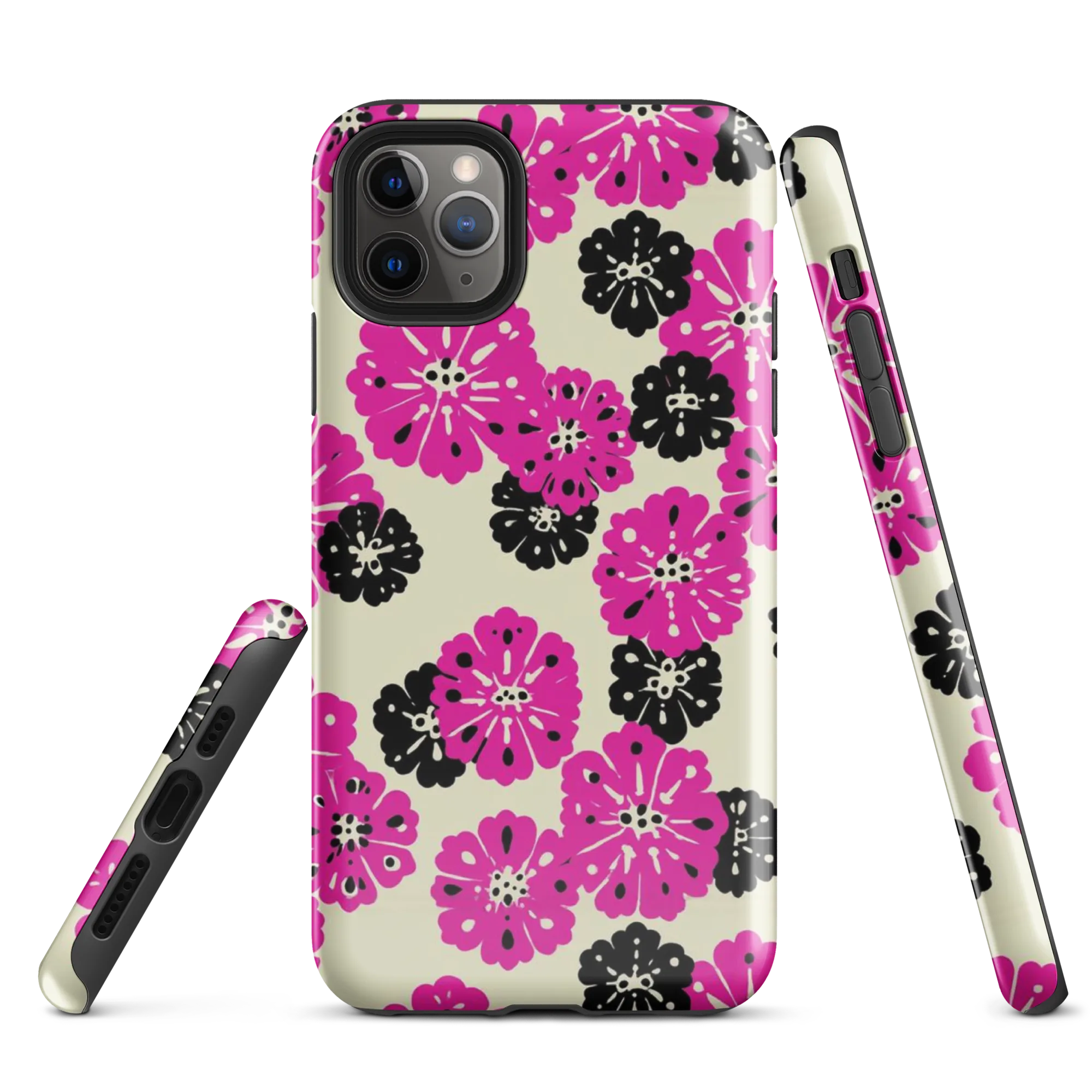 Fuchsia Static on Tough Case for iPhone® — Front