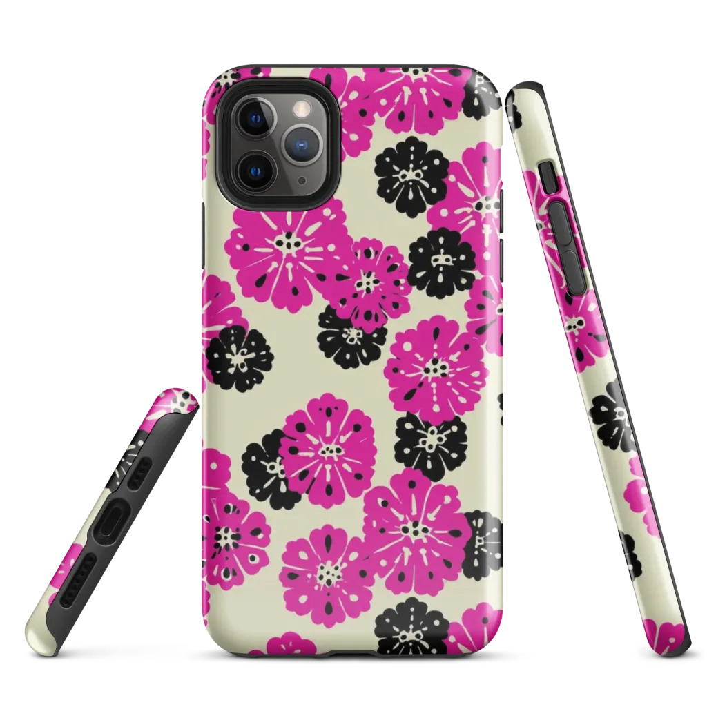Fuchsia Static on Tough Case for iPhone® — Front