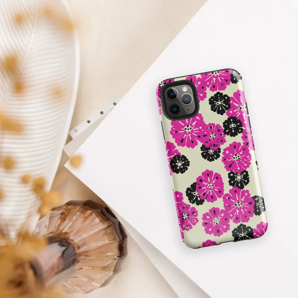 Fuchsia Static on Tough Case for iPhone® — Front