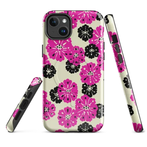 Fuchsia Static on a MagSafe Tough Case for iPhone®