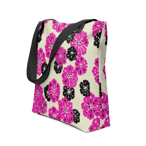 Fuchsia Static on a Tote Bag