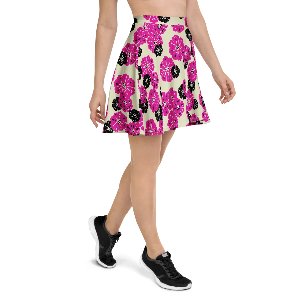 Fuchsia Static on Skater Skirt — Right