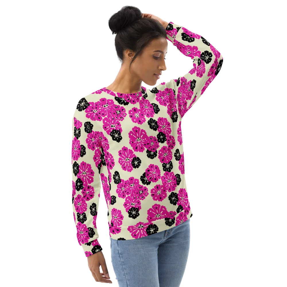 Fuchsia Static on Sweatshirt — Right Front