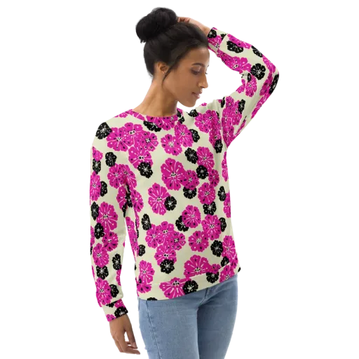 Fuchsia Static on a Sweatshirt