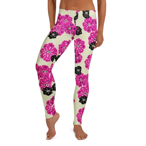 Fuchsia Static on a Leggings