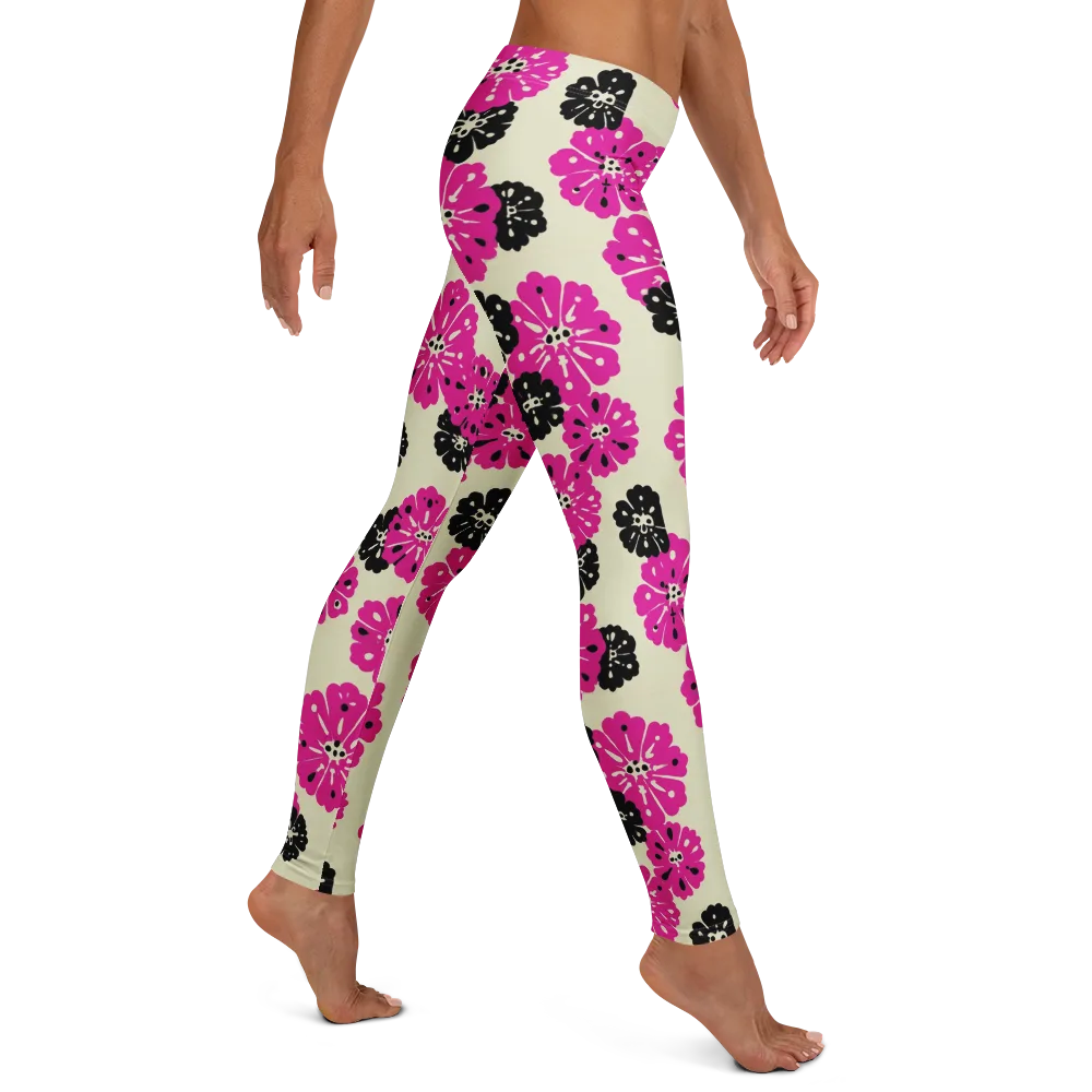 Fuchsia Static on Leggings — Right