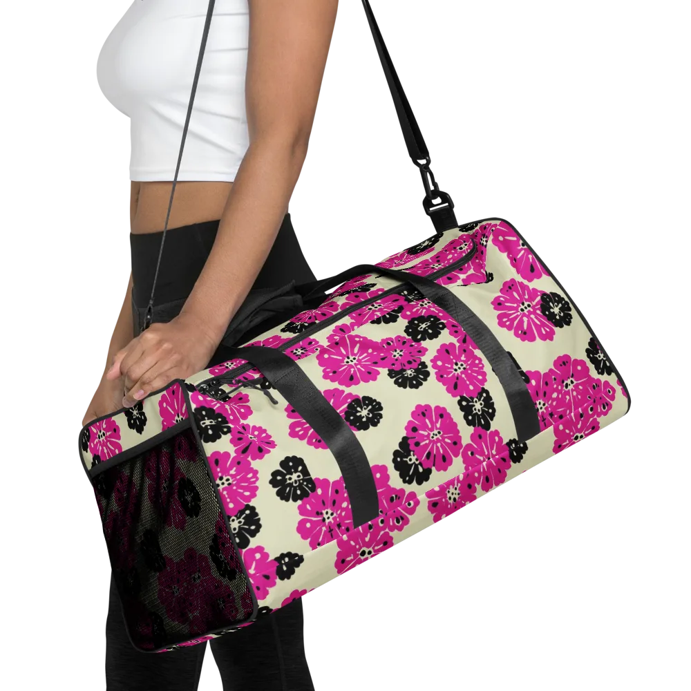 Fuchsia Static on Duffle Bag — Front