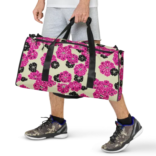 Fuchsia Static on a Duffle Bag