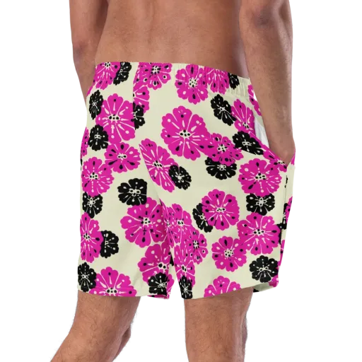Fuchsia Static on a Swim Trunks