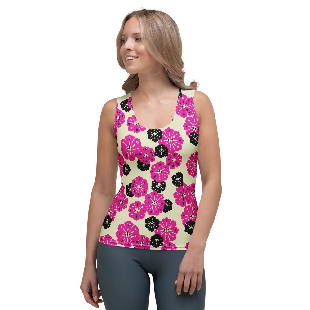 Fuchsia Static on Women's Tank Top — Front