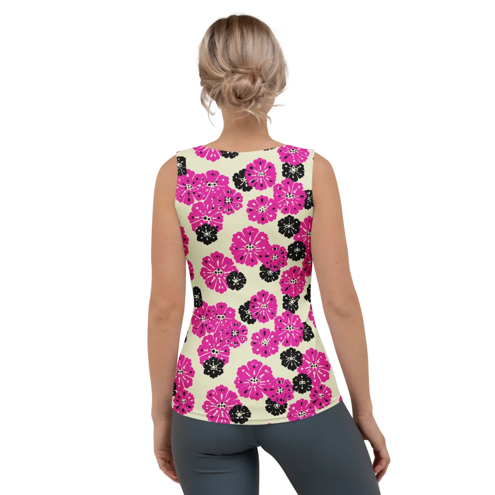 Fuchsia Static on Women's Tank Top — Back
