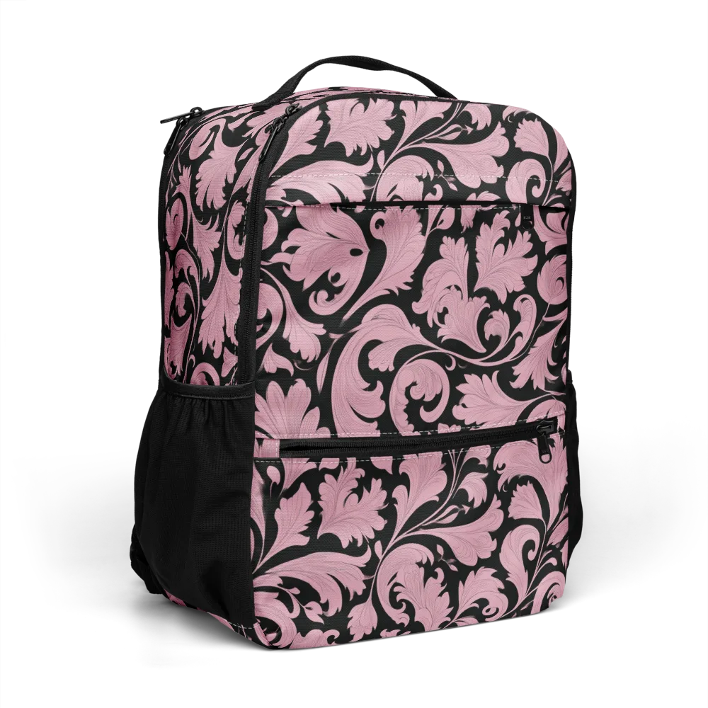 Pink Baroque on Utility Backpack — Right Front