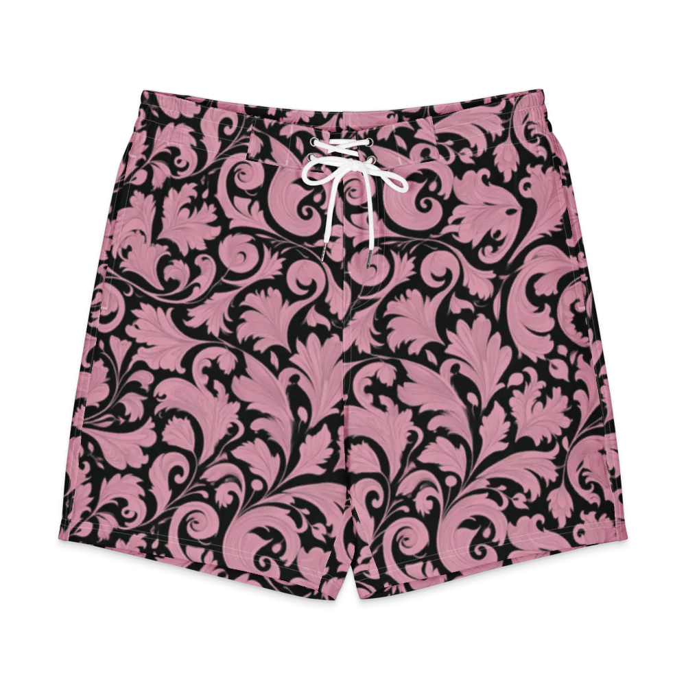 Pink Baroque on Men's Board Shorts — Front