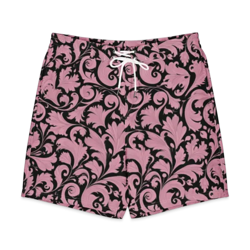 Pink Baroque on a Men's Board Shorts