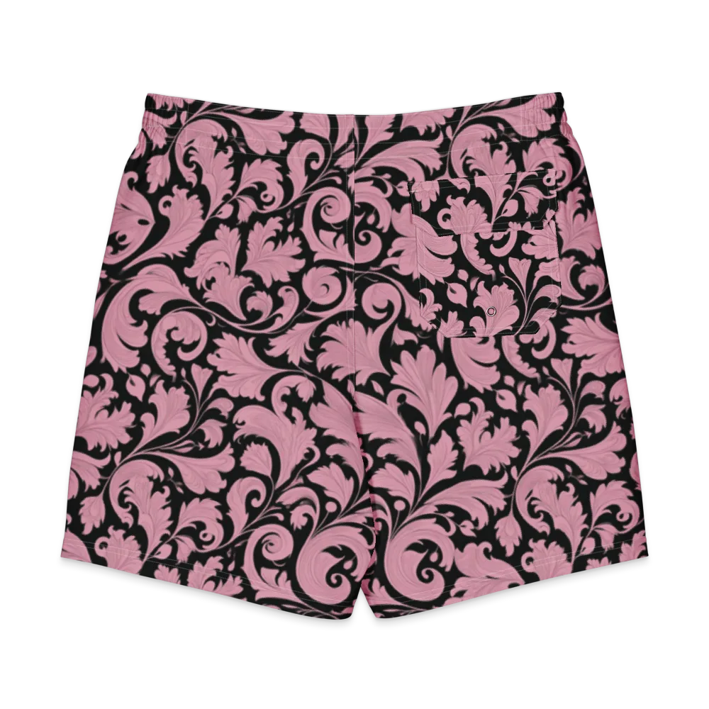 Pink Baroque on Men's Board Shorts — Back