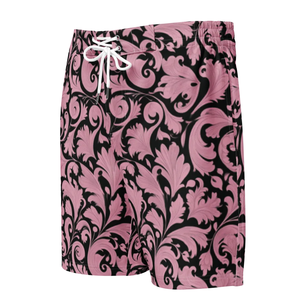 Pink Baroque on Men's Board Shorts — Front