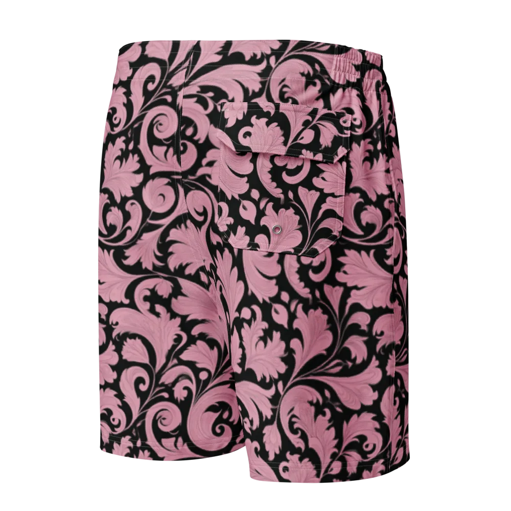 Pink Baroque on Men's Board Shorts — Back