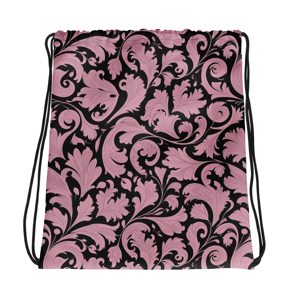 Pink Baroque on Drawstring Bag — Photo