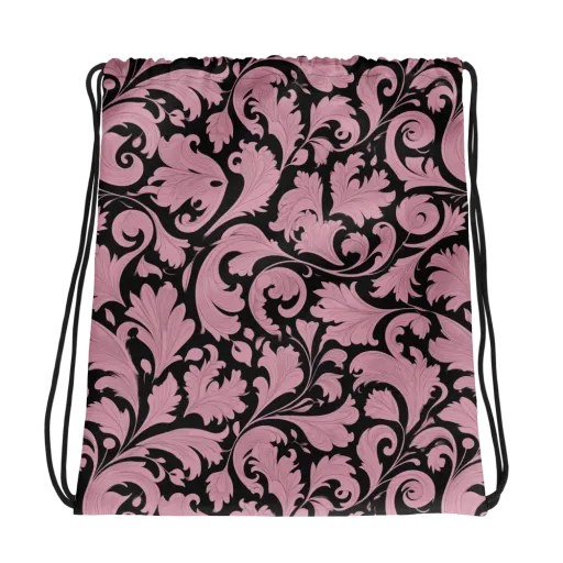 Pink Baroque on a Drawstring Bag