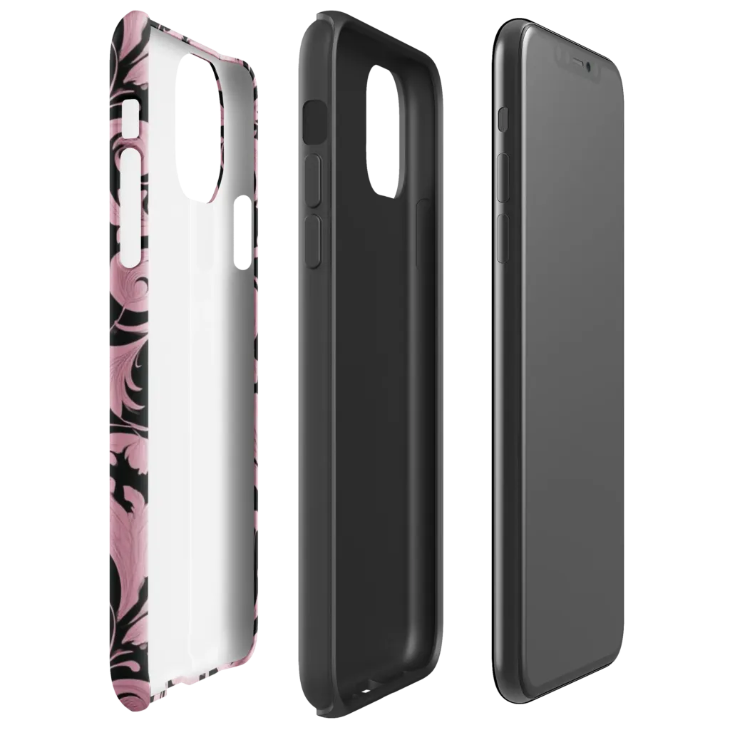 Pink Baroque on Tough Case for iPhone® — Right