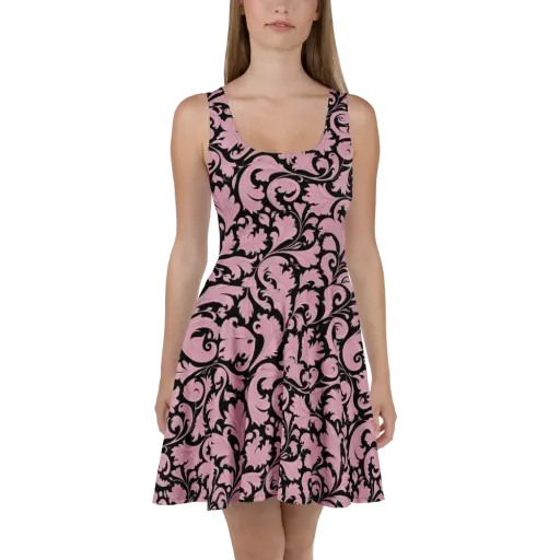 Pink Baroque on a Skater Dress