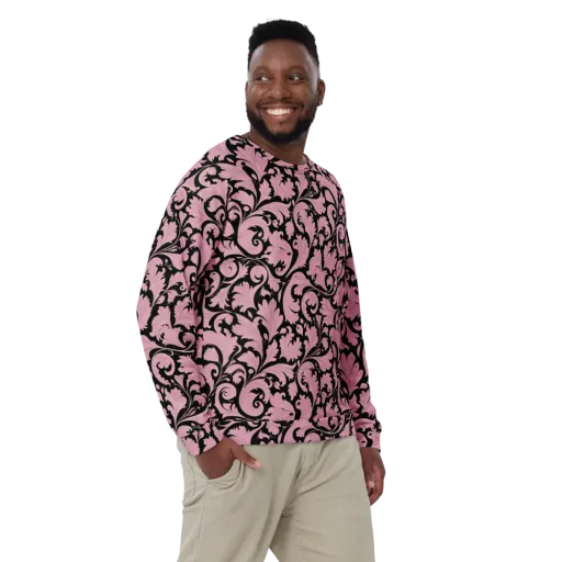 Pink Baroque on a Sweatshirt