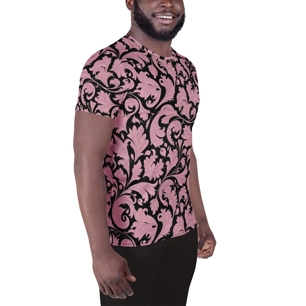 Pink Baroque on Men's Athletic T-Shirt — Right