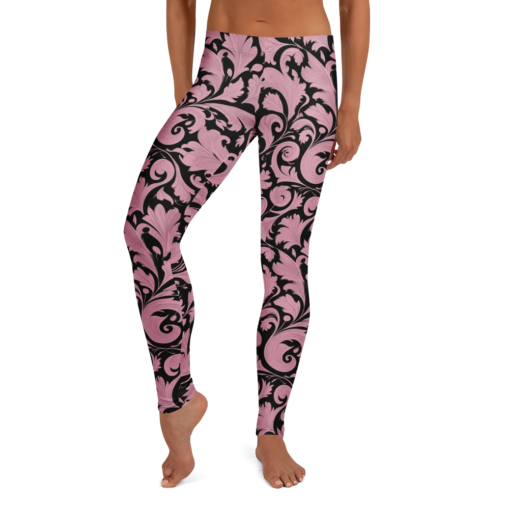 Pink Baroque on Leggings — Front