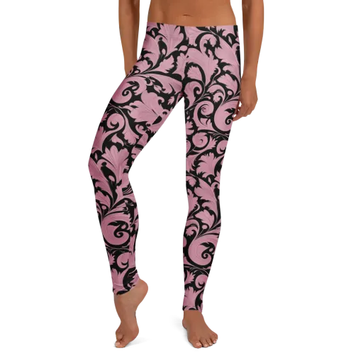 Pink Baroque on a Leggings
