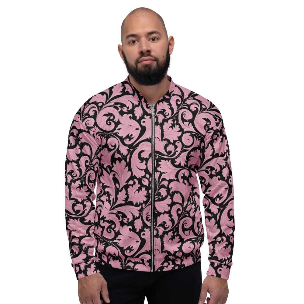 Pink Baroque on Bomber Jacket — Front