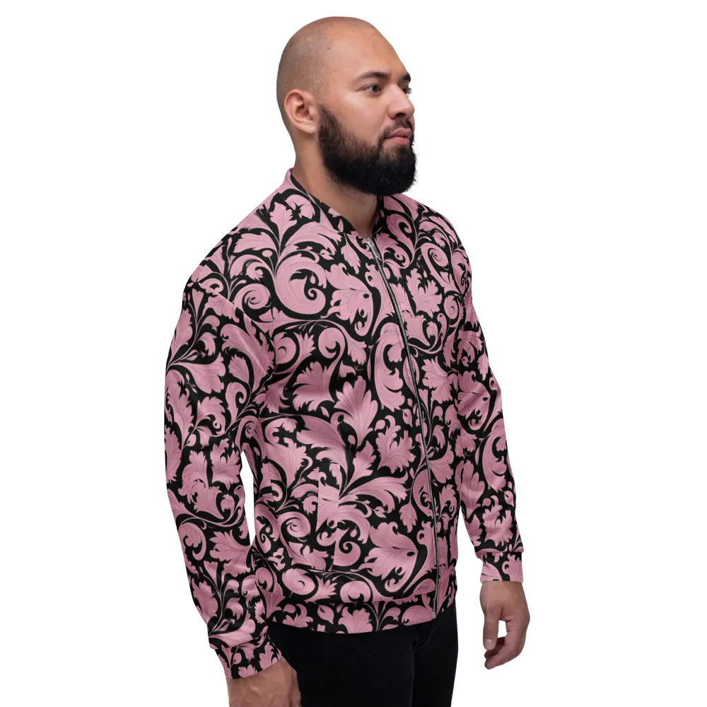 Pink Baroque on Bomber Jacket — Right